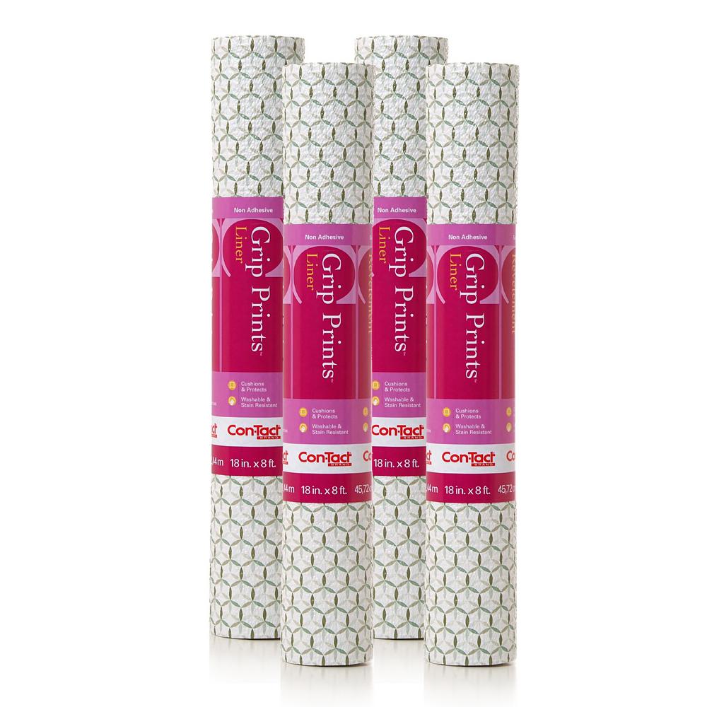 Con Tact Grip Prints Twirl Mint Shelf And Drawer Liner Set Of 4