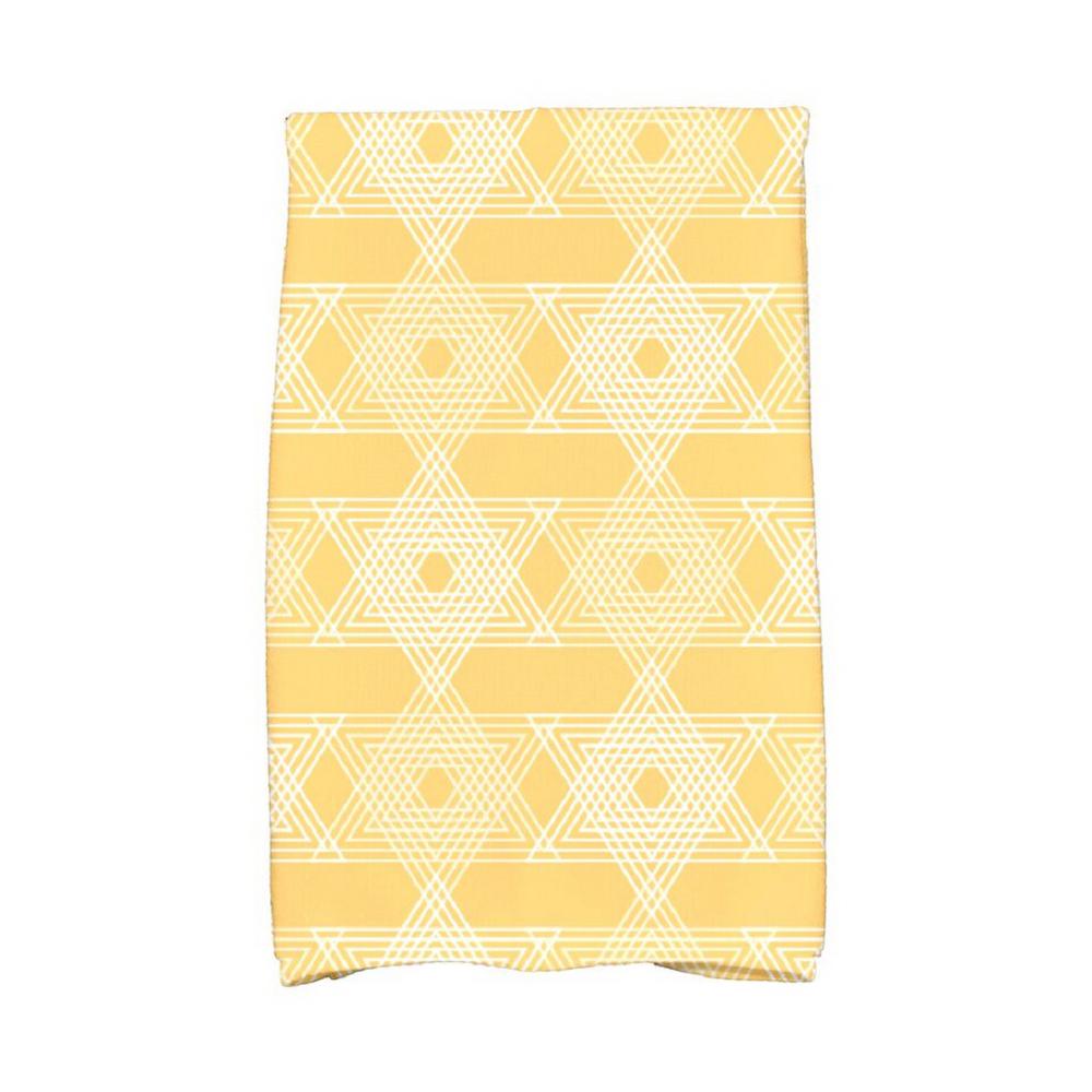 16 In X 25 Yellow Star Light Holiday Geometric Print Kitchen Towel