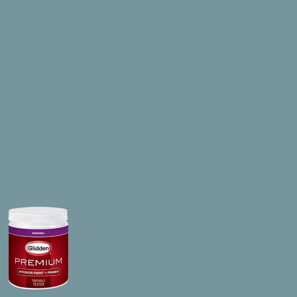 Glidden Premium 8 Oz. #hdgb37d Old Nantucket Teal Eggshell Interior 