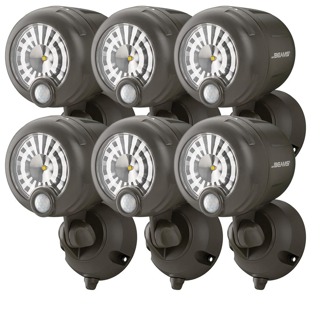 Battery Motion Sensing Outdoor Security Lighting Wireless 120 Degree Bronze Motion Sensing Outdoor