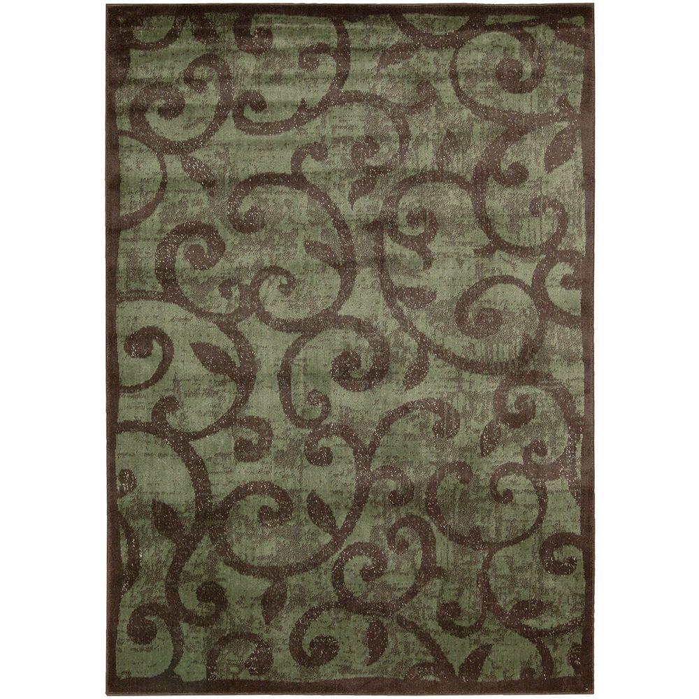 Nourison Overstock Expressions Brown 5 ft. 3 in. x 7 ft. 5 in. Area Rug