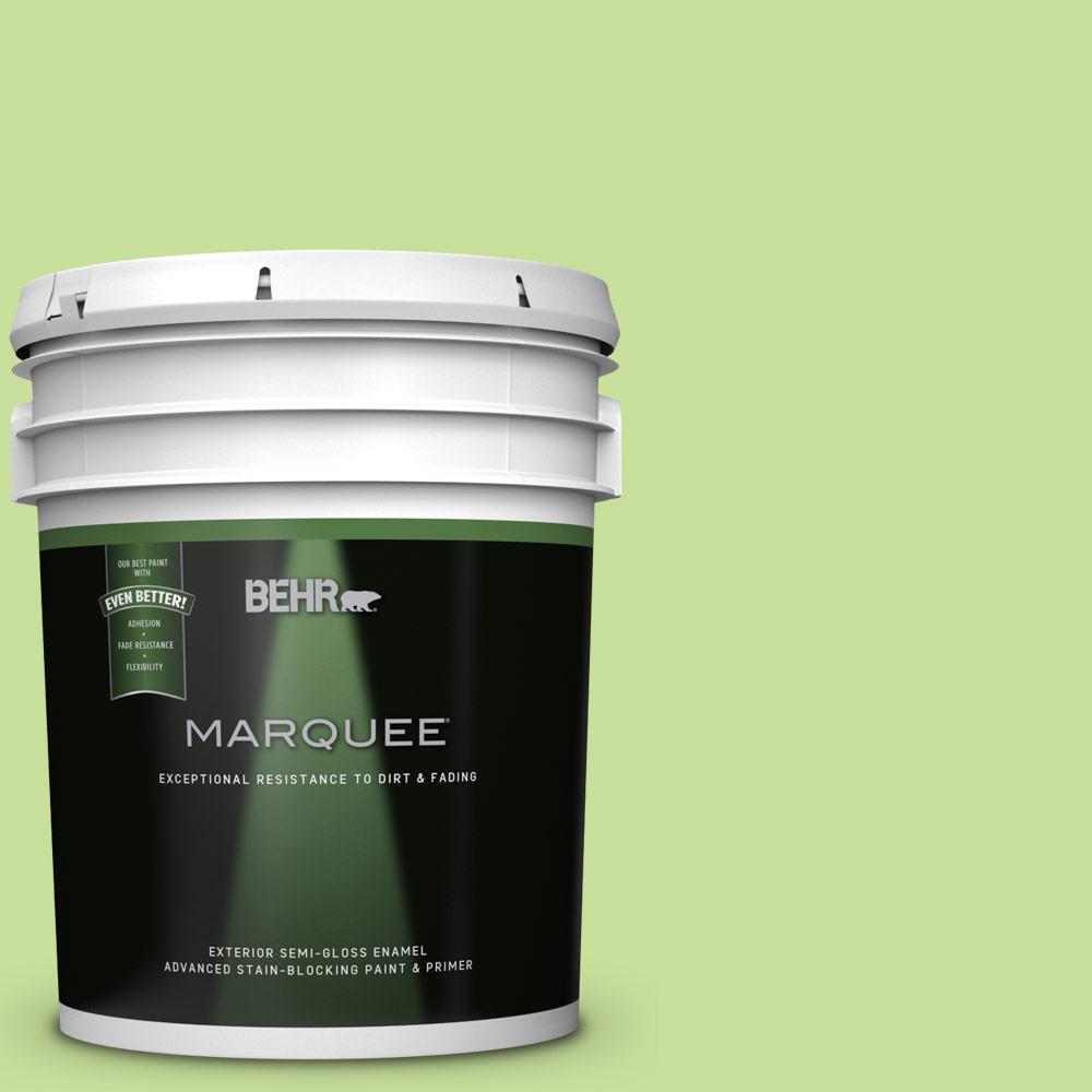 BEHR MARQUEE 5gal. 420A3 Key Lime SemiGloss Enamel Exterior Paint