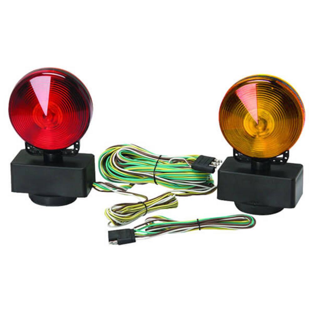 Stark Magnetic 12-Volt 20 ft. LED Towing Lights Cable with Base DOT Compliant-22501 - The Home Depot | Wrecker Parts Magnetic Wiring Harness | | The Home Depot