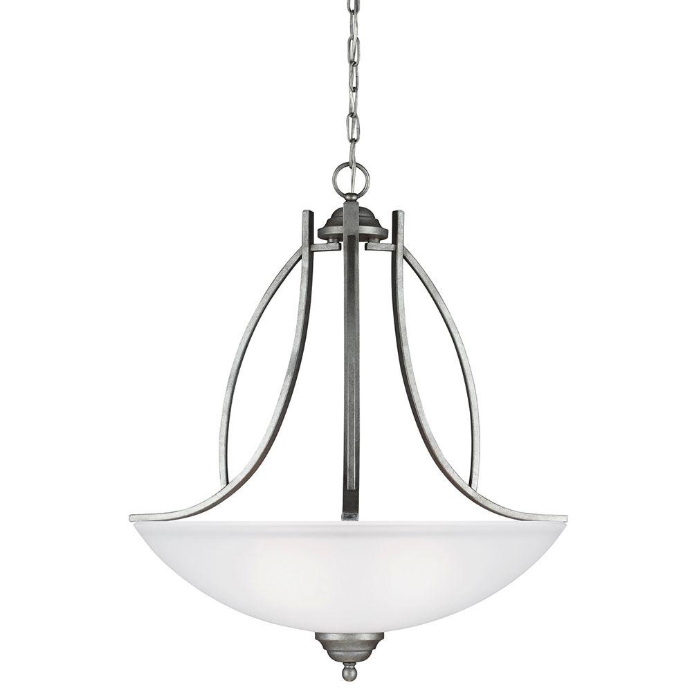 UPC 785652241031 product image for Sea Gull Lighting Pendant Lights Vitelli 3-Light Weathered Pewter Pendant with S | upcitemdb.com