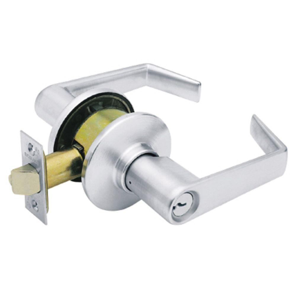 Schlage F51AELA626 Satin Chrome Elan Single Cylinder Keyed Entry Door Lever Set