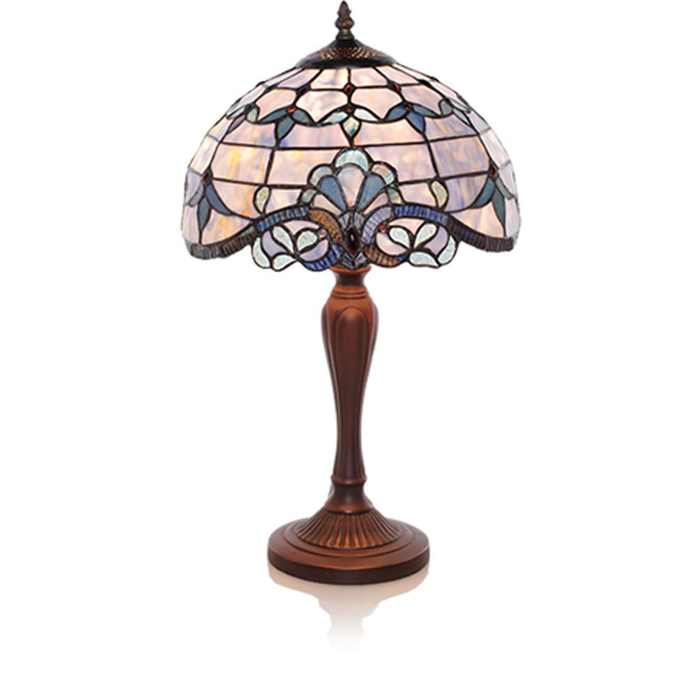 River Of Goods 20 5 In Blue Indoor Table Lamp With Stained Gl Allistar Shade River Of Goods 20 5 In Blue Indoor Table Lamp With Stained Gl Allistar Shade