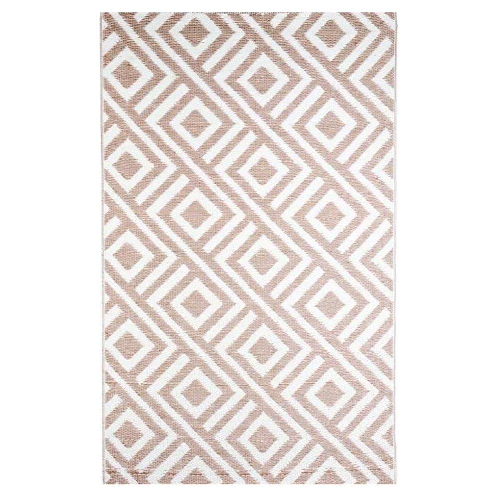 Modern Plastic Outdoor Rugs The Home Depot Malibu Beige White 6 Ft X 9 Outdoor Reversible Area Rug