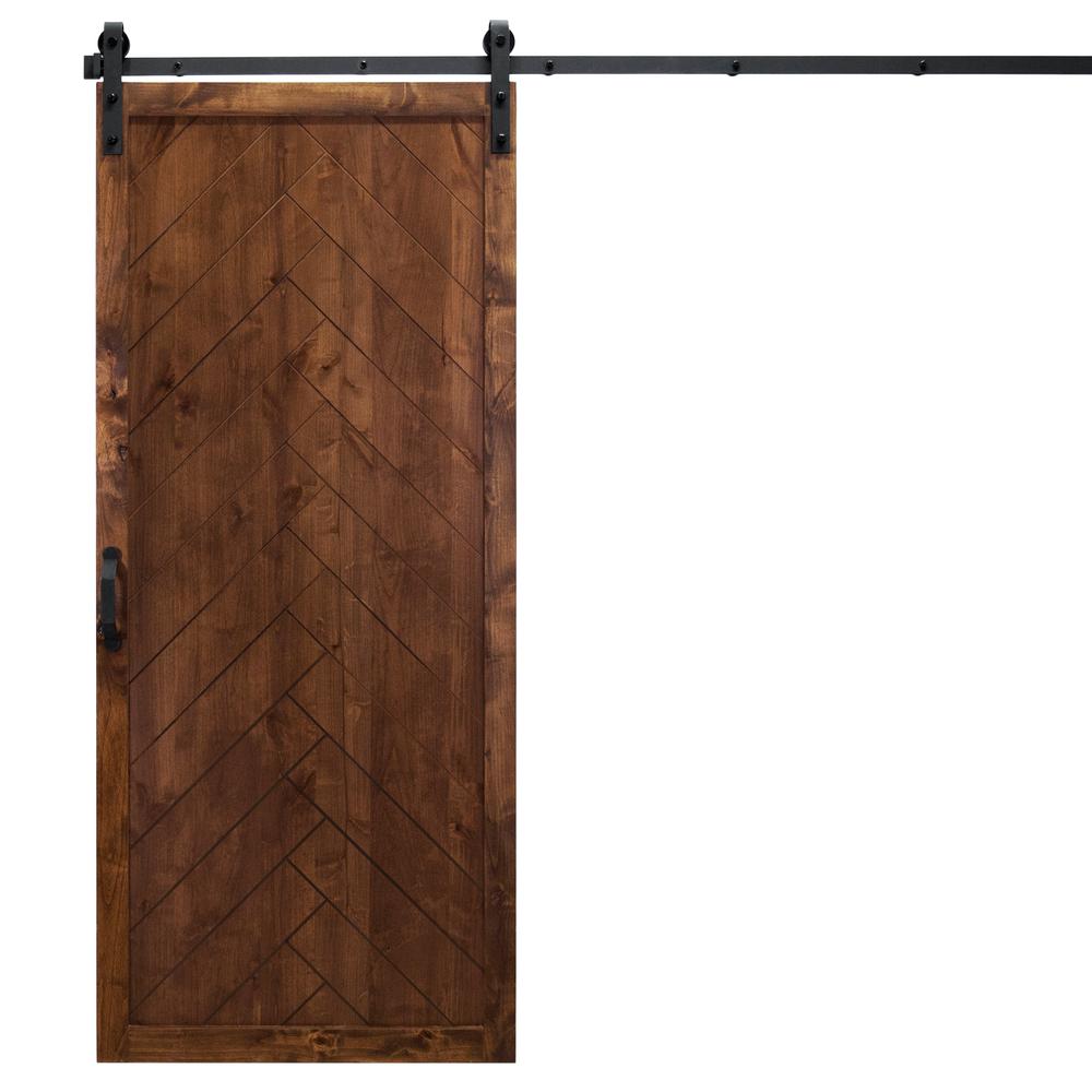Easy Install Walnut Barn Door Slab Barn Doors Interior