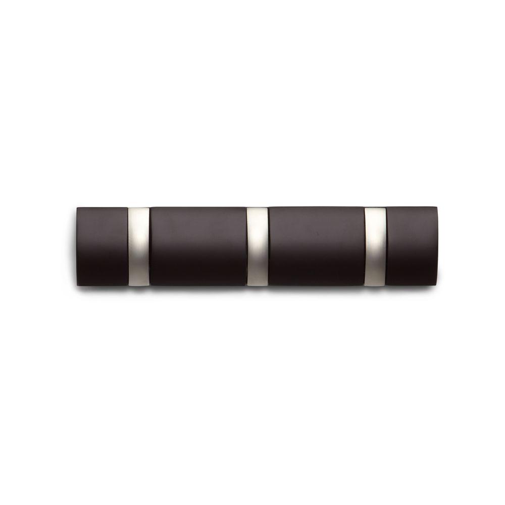 Umbra Fasteners Hardware The Home Depot Flip 3 Hook Espresso