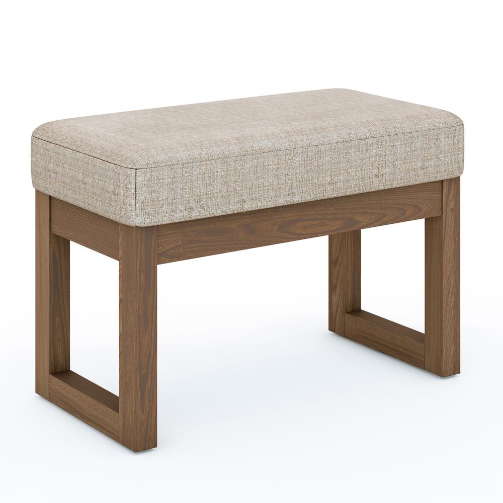 Simpli Home Milltown 26 in. Wide Contemporary Rectangle Footstool