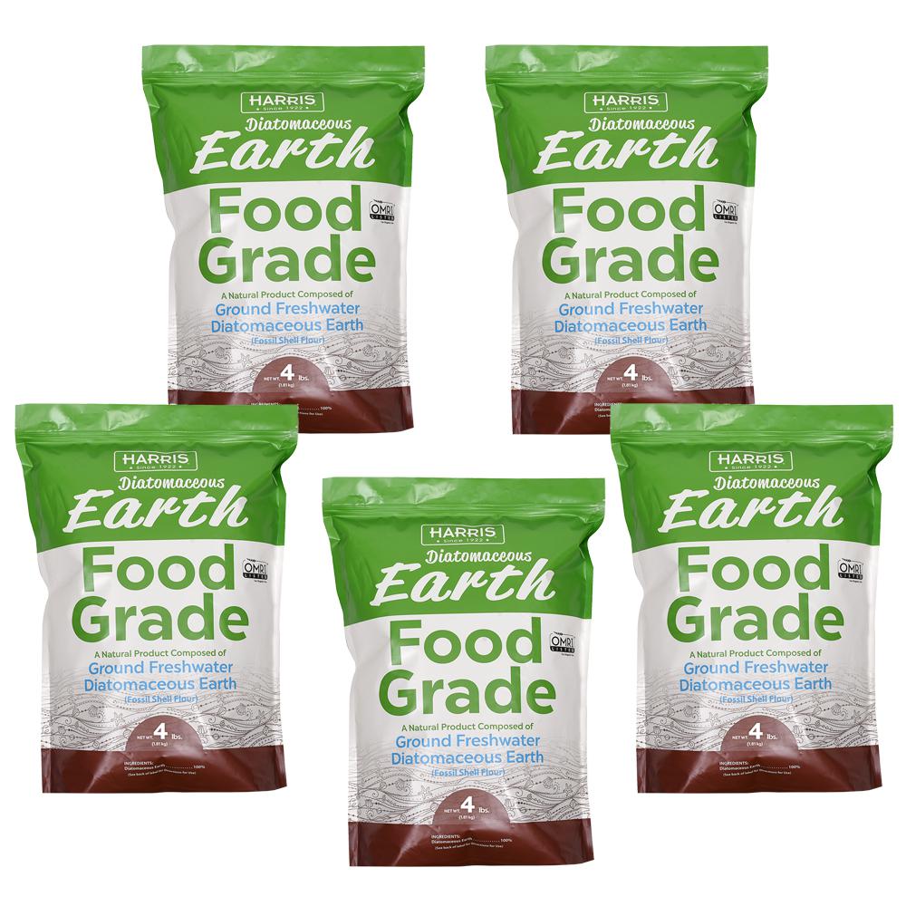Harris 4 lbs. 64 oz. Diatomaceous Earth Food Grade 100 (5Pack)5DEFG4
