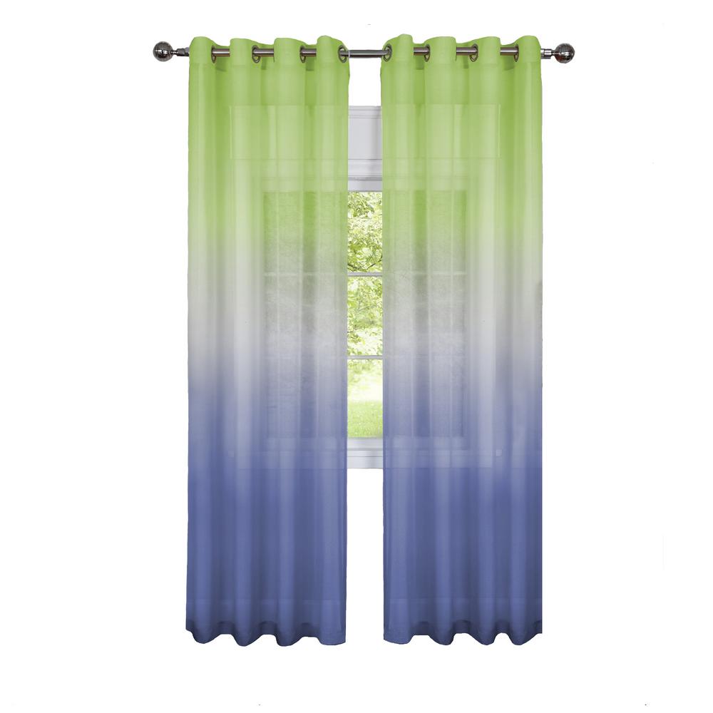 Achim Sheer Rainbow 63 In L Single Grommet Window Curtain Panel