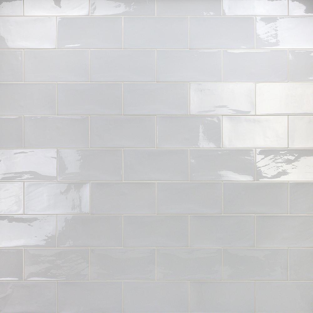 Sample Nantucket Beige 2 x 20 Crackled Ceramic Subway Backsplash Tile