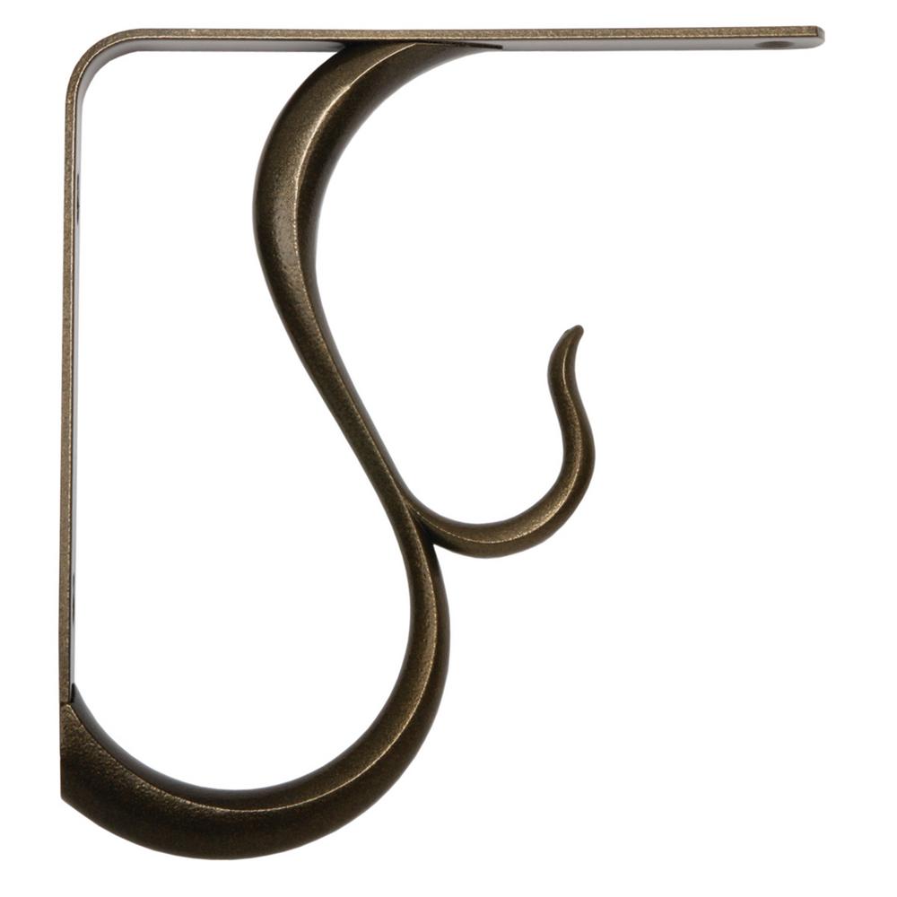 Plastic Closet Shelf Brackets Hardware The Home Depot L X 0 75 In W Black 200
