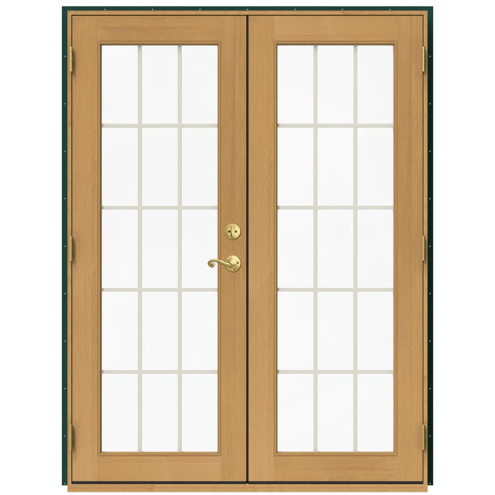 JELDWEN 60 in. x 80 in. W2500 Green Clad Wood RightHand JELDWEN 60 in. x 80 in. W2500 Green Clad Wood RightHand