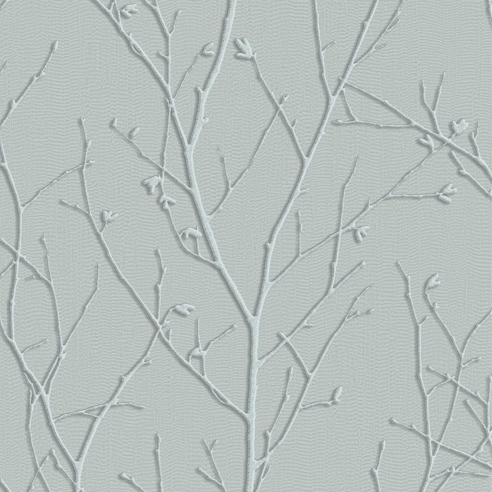 Graham Brown Evita Water Silk Sprig Teal Wallpaper 104753 The