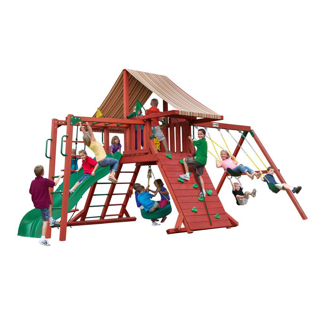 Gorilla Playsets Sun Valley II Cedar Swing Set010011 The Home Depot