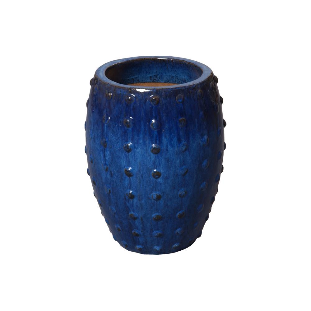 Glazed Blue Plant Pots Planters The Home Depot