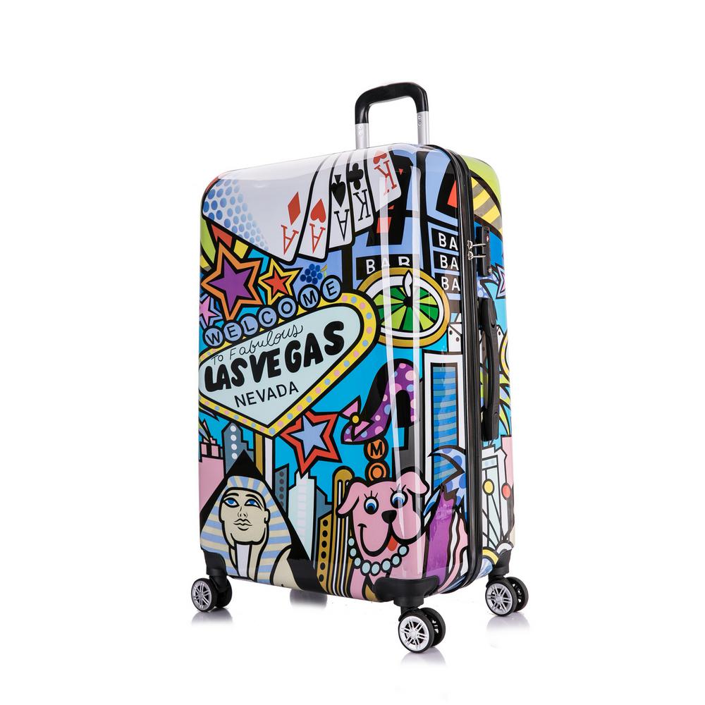 Inusa Las Vegas Prints 28 In Lightweight Hardside Spinner