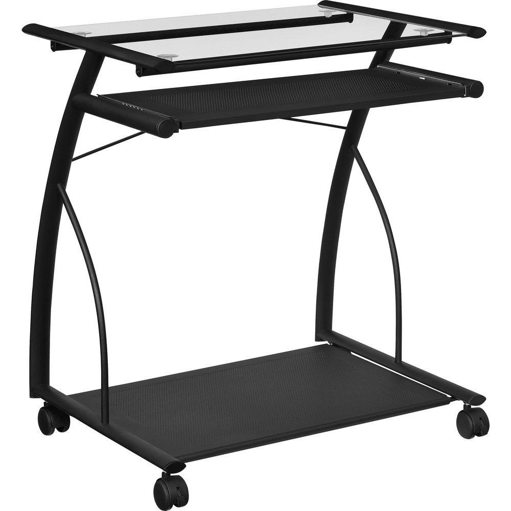 Ameriwood Concord Black Mobile Computer Desk Hd33724 The Home Depot Ameriwood Concord Black Mobile Computer Desk