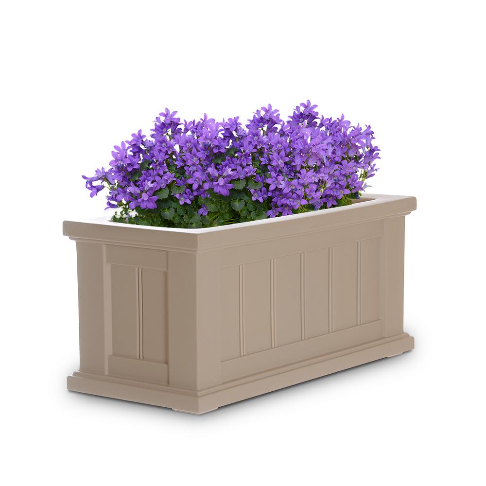 Mayne Self Watering Cape Cod 24 In X 11 In Clay Plastic Planter