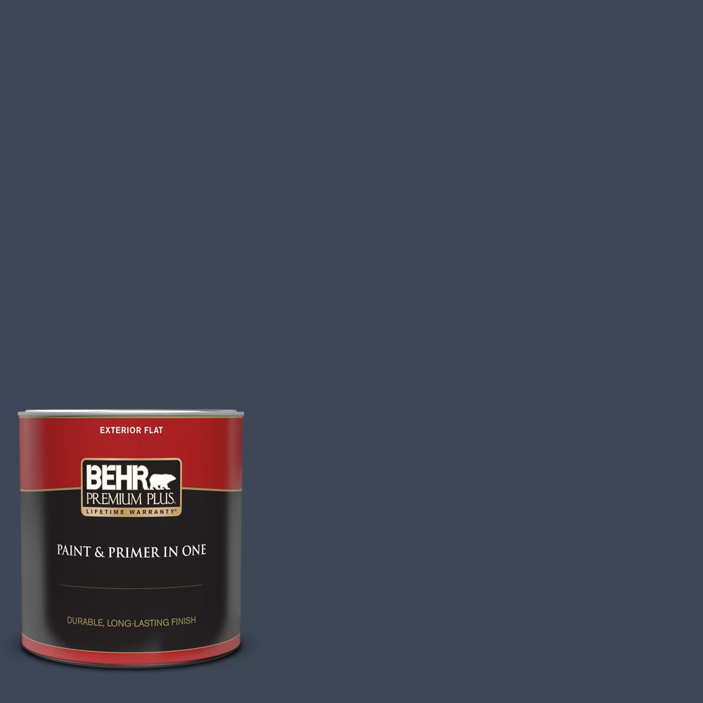 BEHR PREMIUM PLUS 1 qt. M5007 Very Navy Flat Exterior
