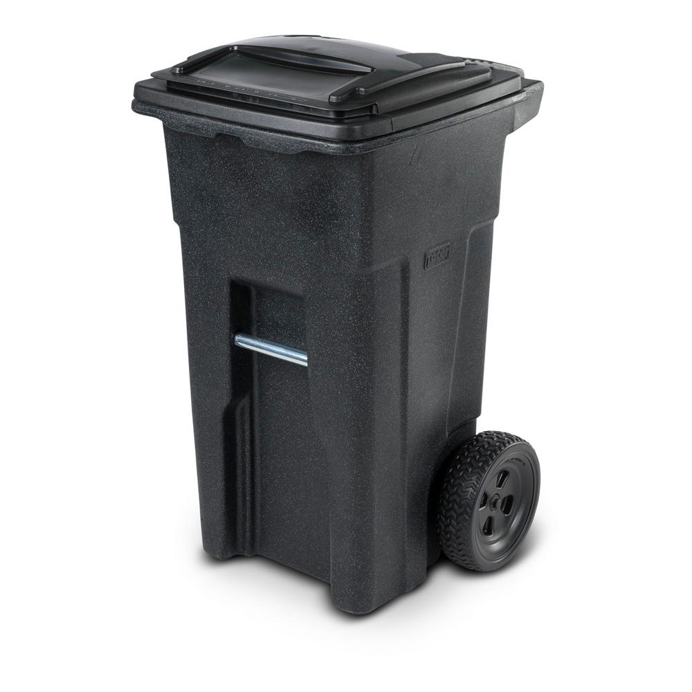Toter 32 Gal. Wheeled Blackstone Trash Can25535R1209 The Home Depot