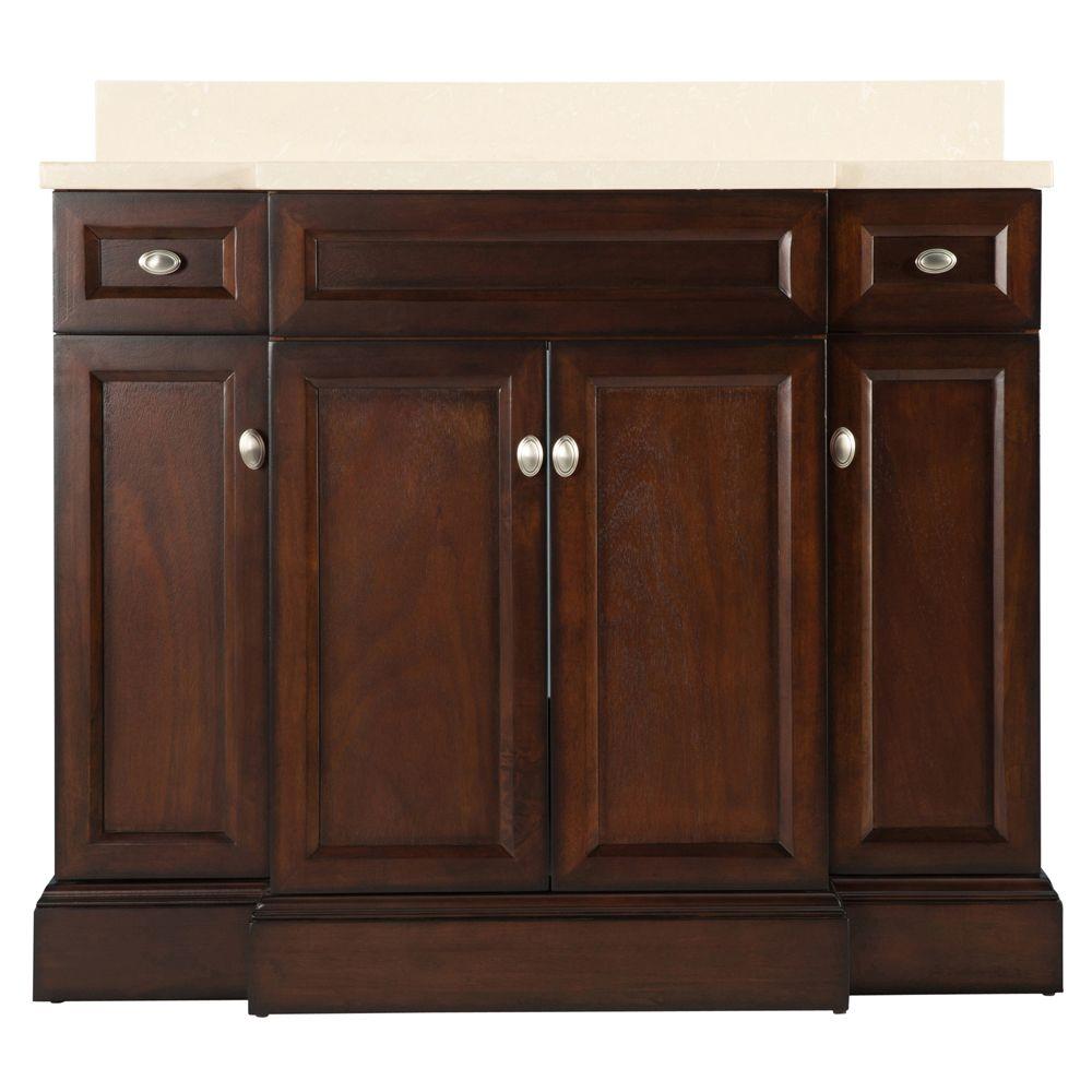 Foremost Teagen 42 in. W Bath Vanity in Dark Espresso with Engineered