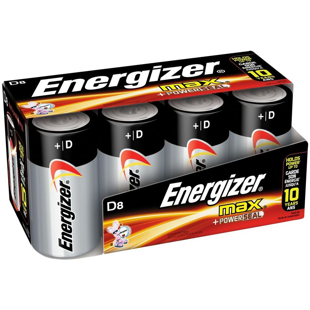 Energizer MAX Alkaline D Battery (4-Pack)-E95SBP4T1 - The Home Depot