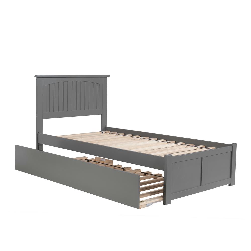 Atlantic Furniture Concord White Twin Platform Bed with Flat Panel Foot ...