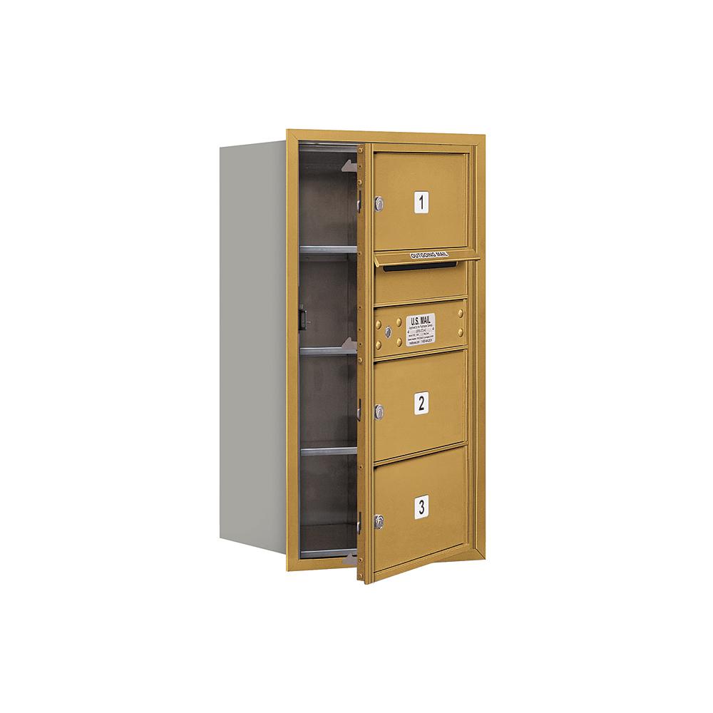 Salsbury Industries 3704S-01GRU 4C Horizontal Mailbox Gold