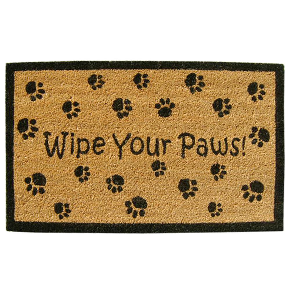 Nedia Home Wipe Your Paws 18 In X 30 In Superscraper Vinyl Coir