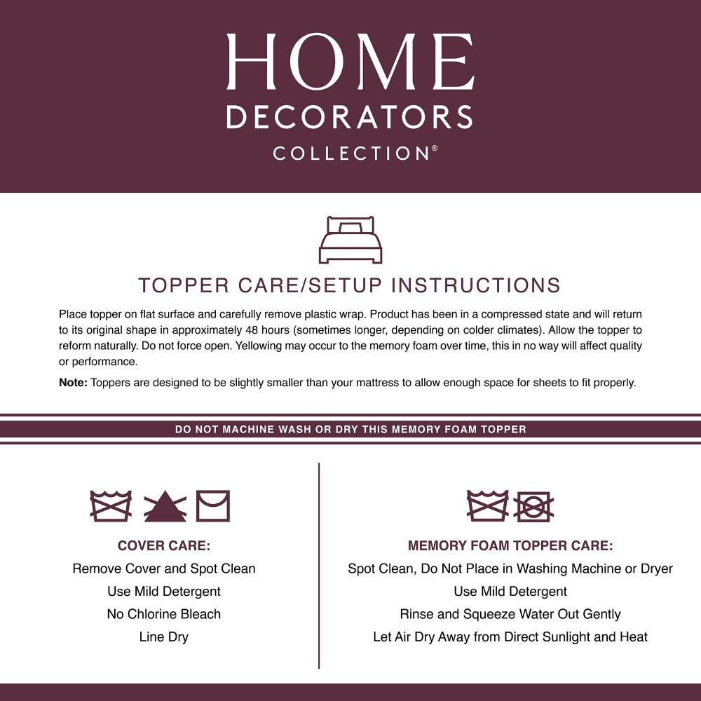 Home Decorators Collection 3 In Quilted Gel Memory Foam Queen