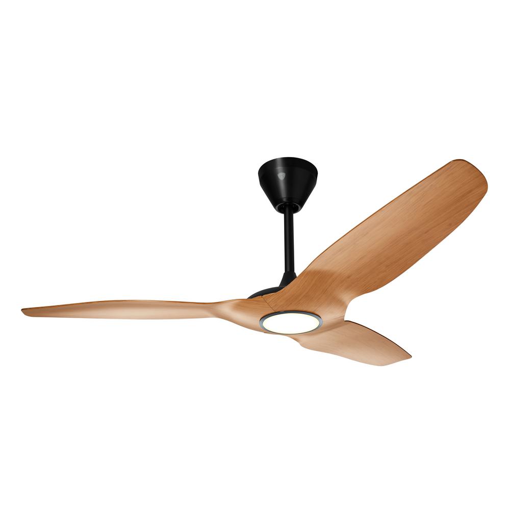 Big Ass Fans Haiku L 52 In Integrated Led Indoor Caramel Black Smart Ceiling Fan With Remote Control Works With Alexa