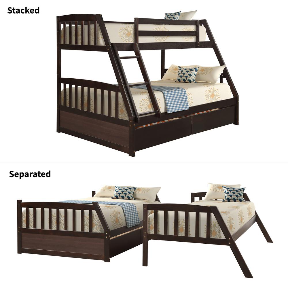 twin over full bunk bed that can be separated