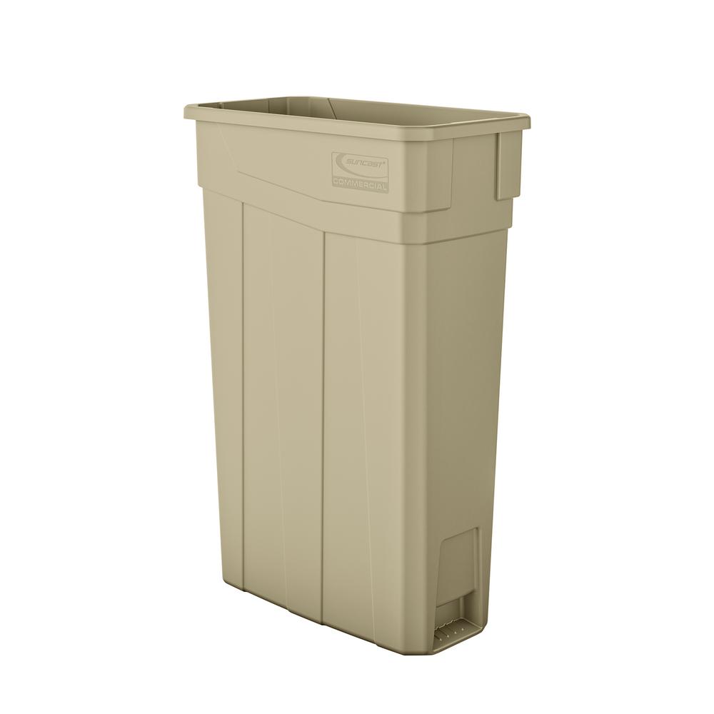 Suncast Commercial Slim 23 Gal. Black Plastic Trash Can-TCN2030BK - The ...