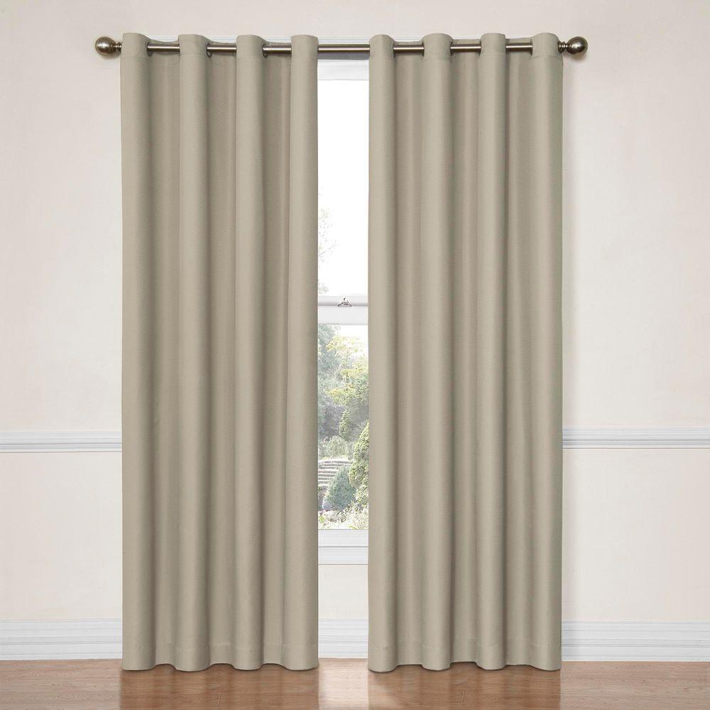 Eclipse Dane Blackout String Beige Curtain Panel 84 In Length Eclipse Dane Blackout String Beige Curtain Panel 84 In Length Varies By