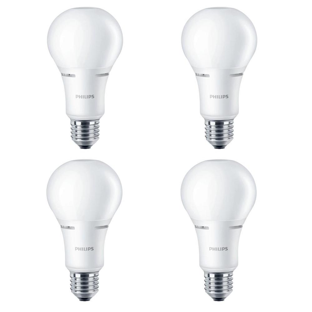 Philips 50 Watt 100 150 Equivalent A21 Energy Saving 3 Way Led Light Bulb Soft White 2700k 4 Pack