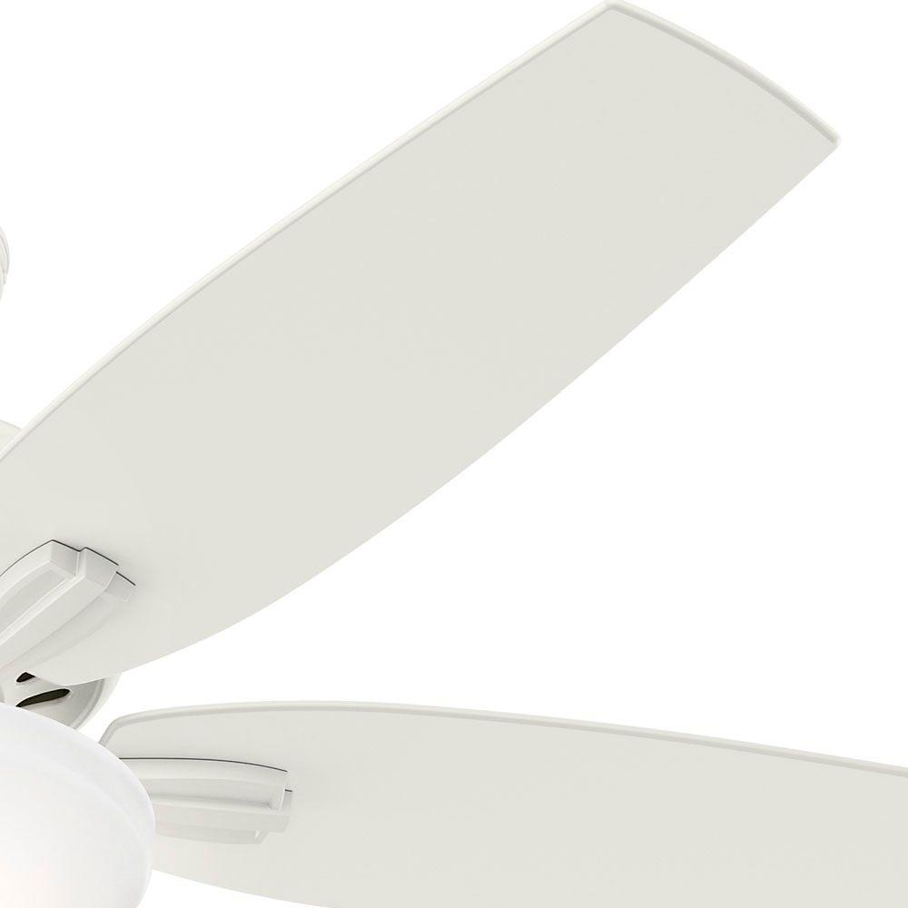 Hunter Newsome 52 In Indoor Fresh White Bowl Light Kit Ceiling Fan 53310 The Home Depot