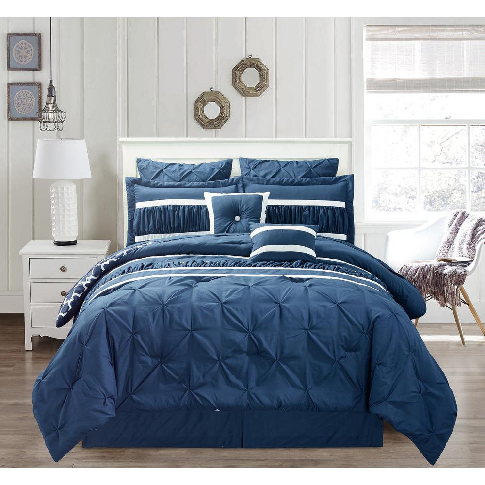 Duck River Marlin 10 Piece Navy Queen Comforter Set Marlin 12390d