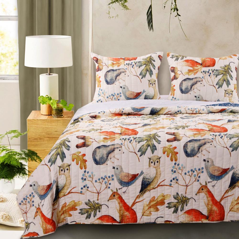 Barefoot Bungalow Willow Quilt Set 3 Piece King Gl 1806bmsk The