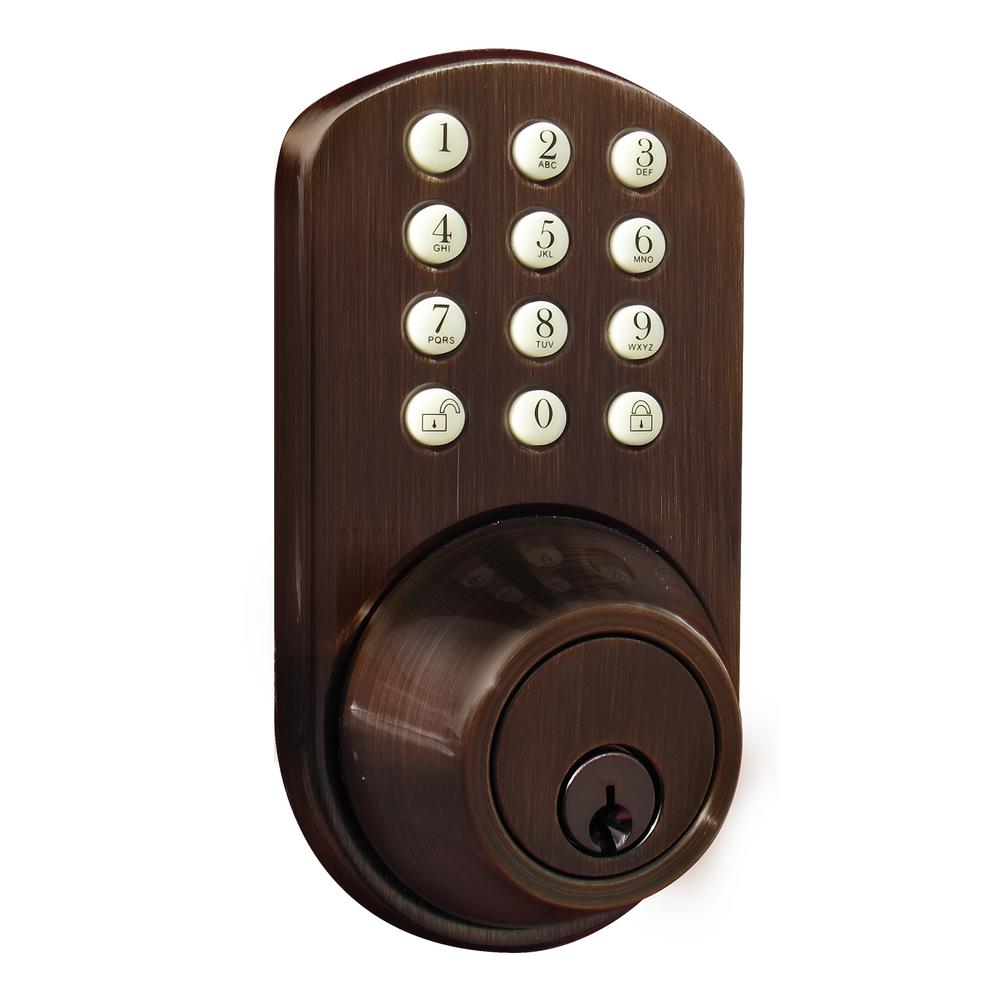 Milocks Electronic Keypad Entry Deadbolt Oil Rubbed Bronze Tf 02ob Electronic Keypad Entry Deadbolt Oil Rubbed Bronze