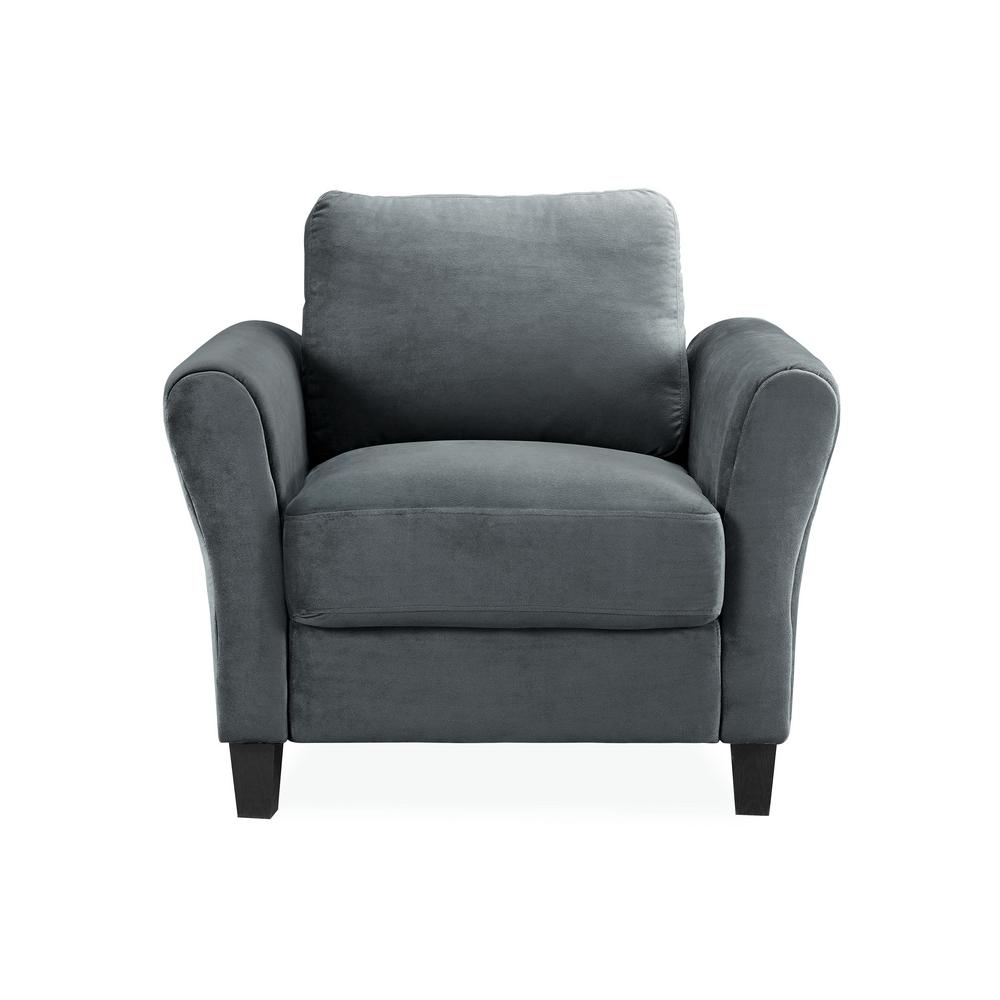 small black armchair