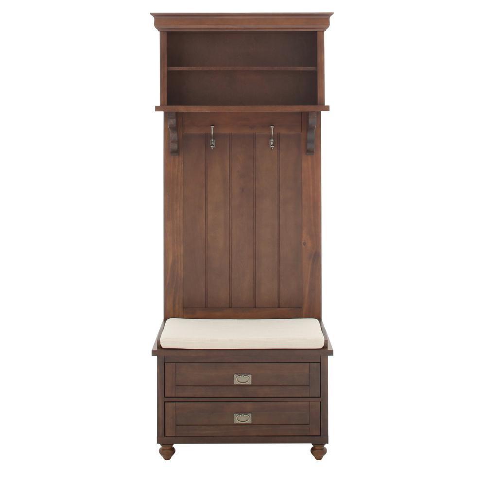 Home Decorators Collection Entryway Furniture The Vernon Smokey Brown 32 W Hall Tree