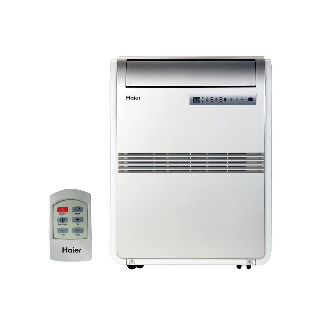 Haier 8 000 Btu 250 Sq Ft Cool Only Portable Air Conditioner With Haier 8 000 Btu 250 Sq Ft Cool Only Portable Air Conditioner With 70 Pint Day Dehumidification Mode And Lcd Remote Control Hprb08xcm The Home Depot