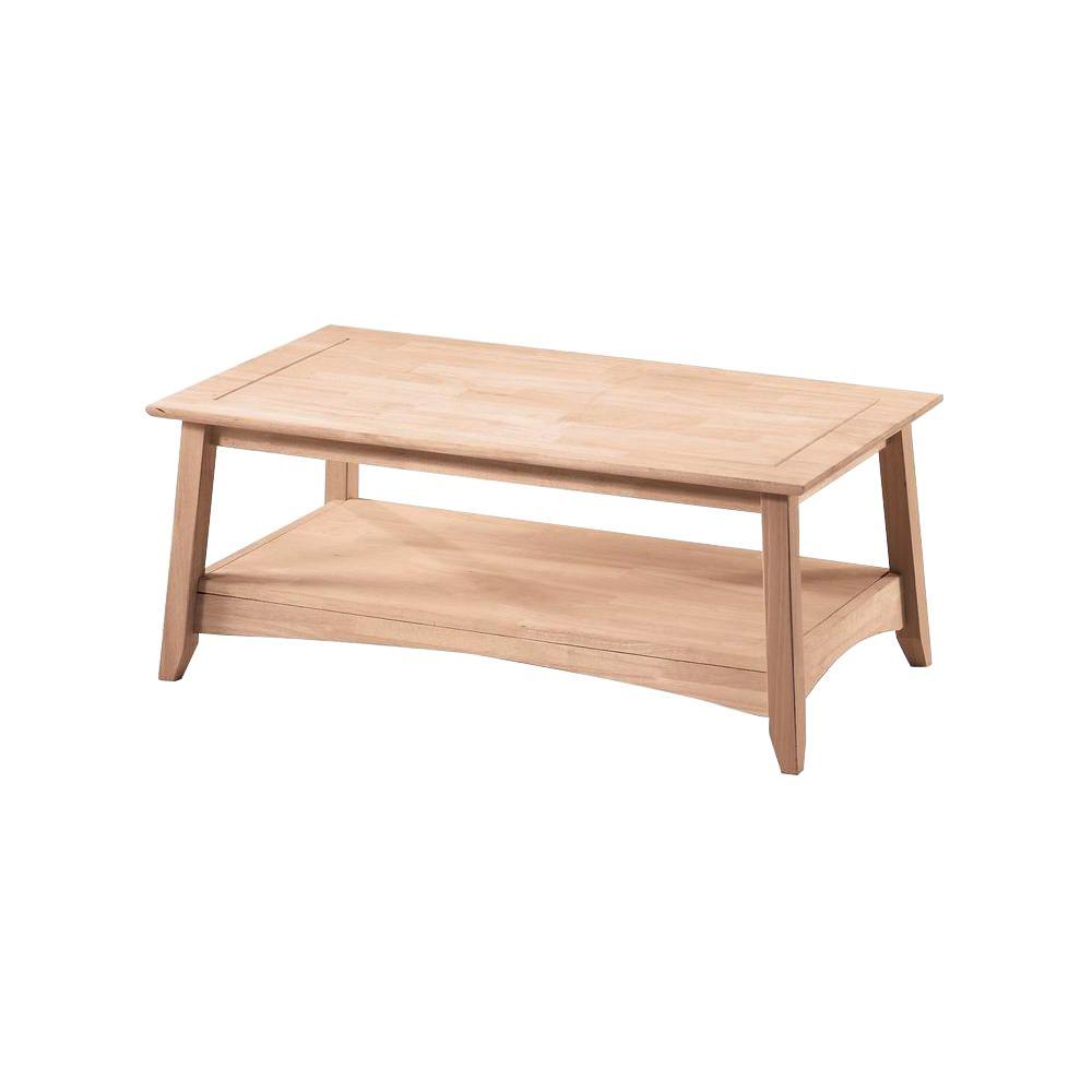 Unfinished Wood Coffee Tables Accent The Home Depot Ay Unfinished Coffee Table