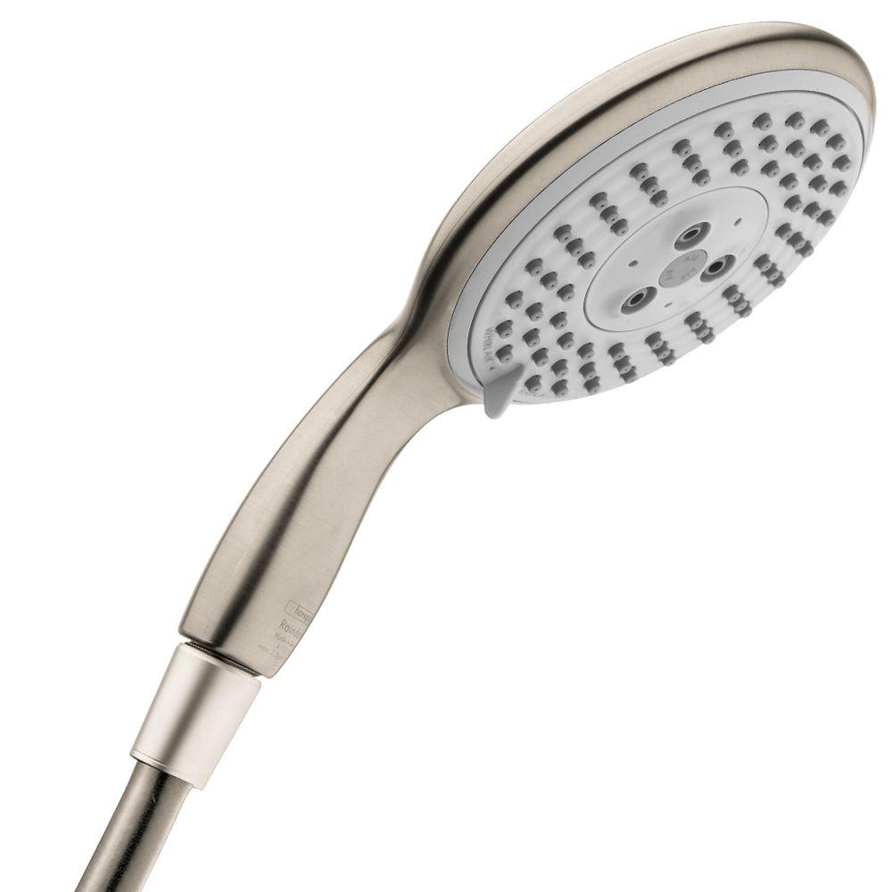 Hansgrohe Rain E 100 Air 3 Spray Handshower In Brushed Nickel