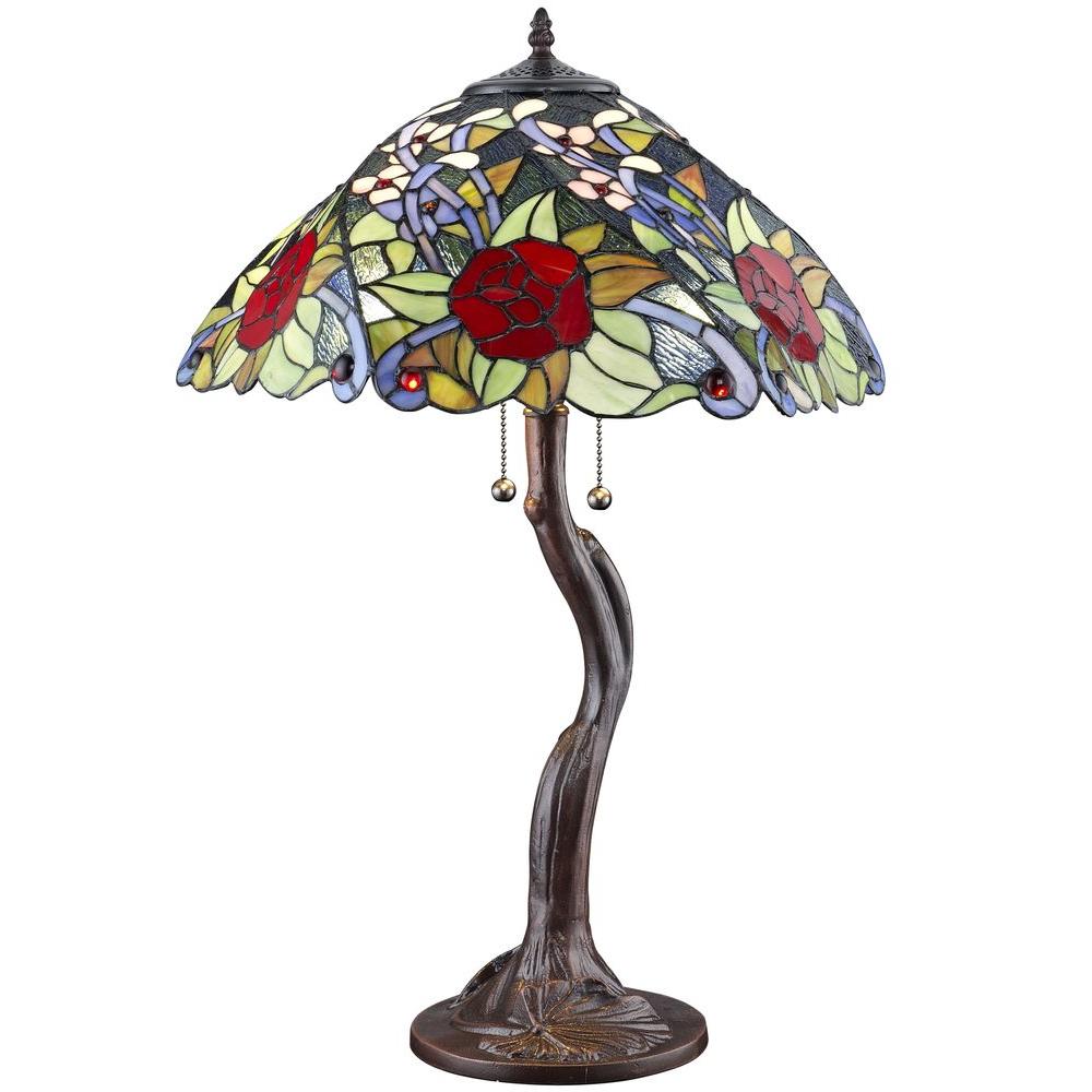 Bell Red No Bulbs Included Table Lamps The Home Depot Bronze Table Lamp