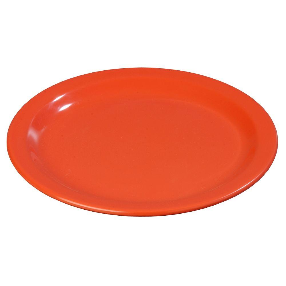 Carlisle 9 in. Diameter Melamine Dinner Plate in Sunset Orange (Case of