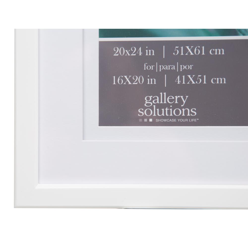 Pinnacle Gallery 16 In X 20 In White Double Mat Picture Frame